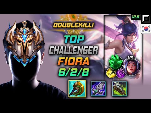 Challenger Fiora Top vs Irelia - 챌린저 탑 피오라 신파자 착취 - LOL KR 12.5