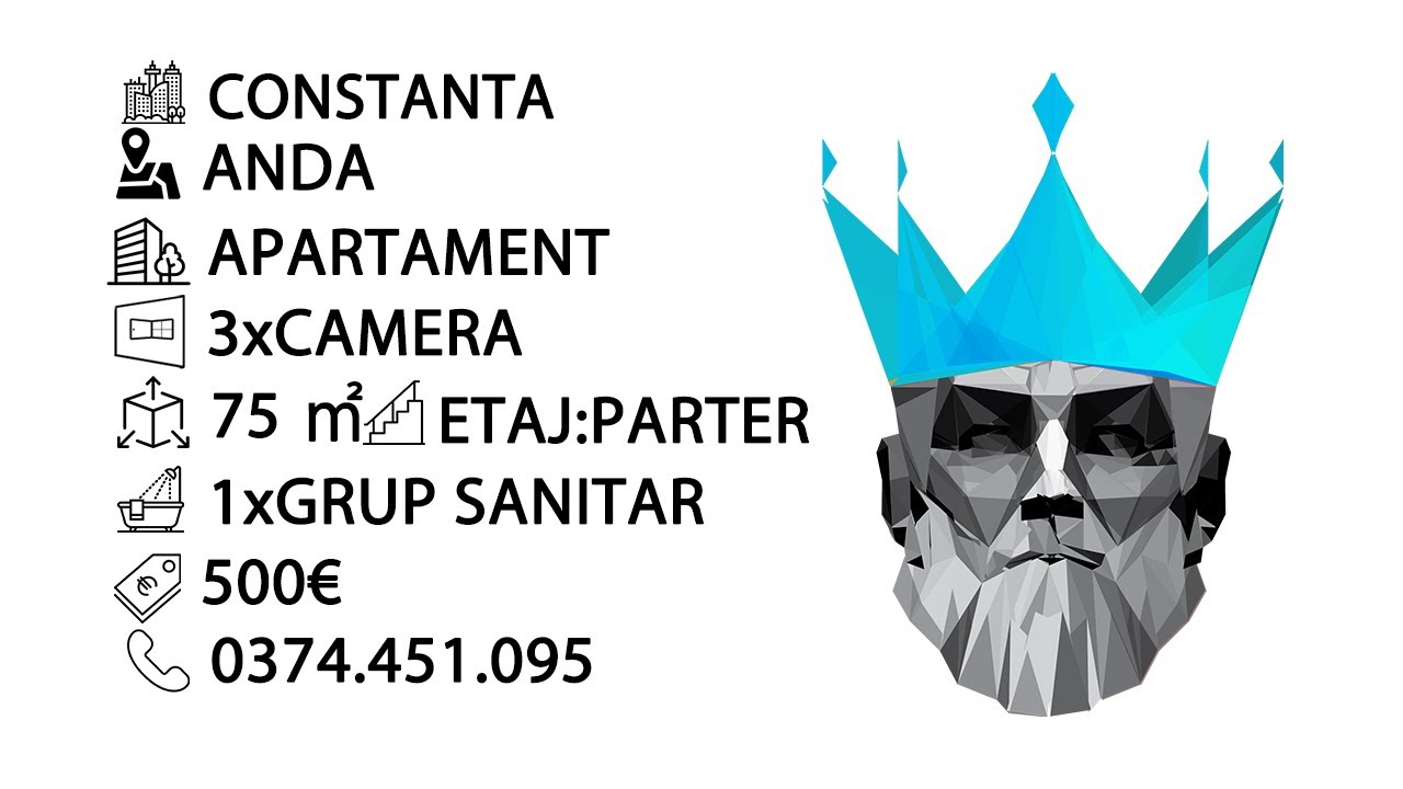 Tur video Anda | 3 Camere | Centrala Proprie | Parter | Termen Lung
