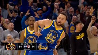 Stephen Curry celebrates wild stepback 3 with new dance moves vs Nuggets