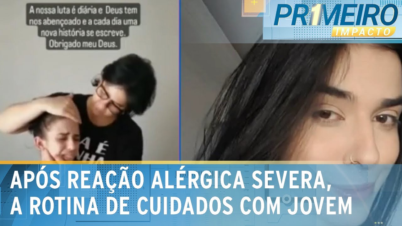 Mãe de jovem que passou mal após cheirar vidro de pimenta mostra rotina |Primeiro Impacto (21/09/23)