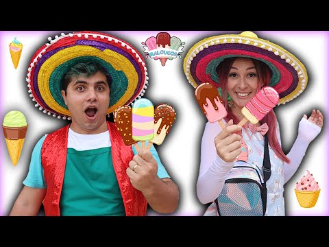 MALOUCOS FINGE BRINCAR DE VENDER SORVETE 3 - Maloucos Pretend Play Selling Ice Cream