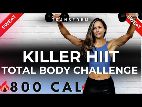 60-MIN KILLER HIIT WORKOUT + ABS | HIIT Challenge, Total Body Sculpt, Weight Loss + Belly Fat Burn