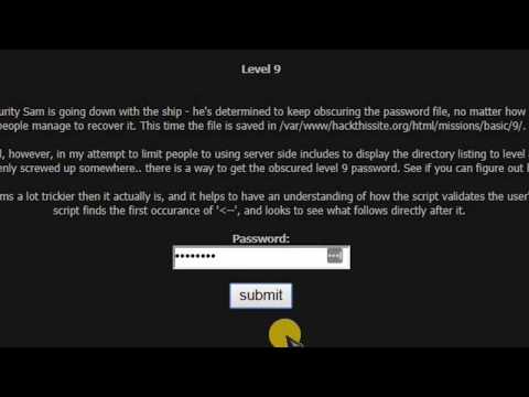 Hack This Site Basic Level 9 Using Sslserver Side Includes