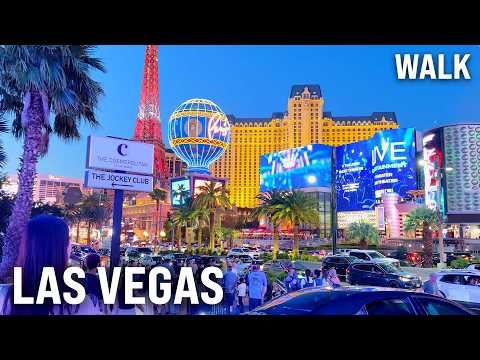 LAS VEGAS Walking Tour 2025 | The Strip + Fremont Street at Night with Captions [4K/60fps]