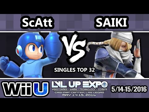 LVL Up Expo - ScAtt (Mega Man, Cloud) Vs. Saiki (Sheik) SSB4 Top 32 - Smash Wii U - Smash 4
