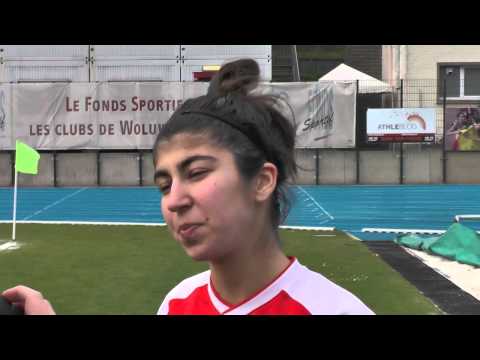 Teslime Karahisarli na de wedstrijd Woluwe-Sinaai op 12.04.2014