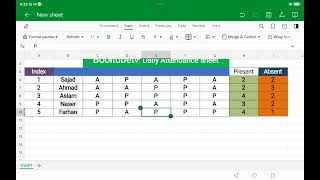 Daily attendance sheet in excel