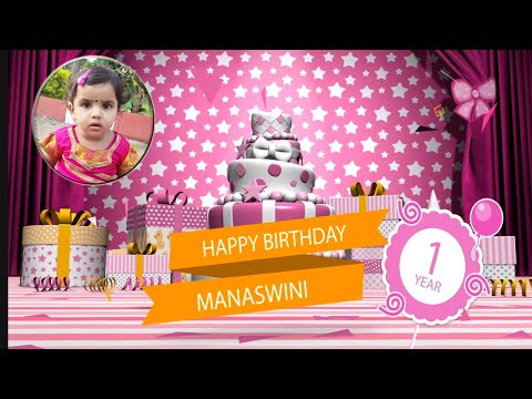 Manaswini 1st Birthday Whatsapp Invitation