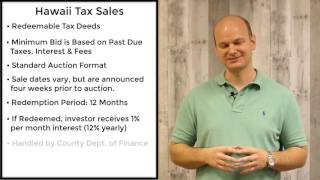 Hawaii Tax Sales - Redeemable Tax Deeds