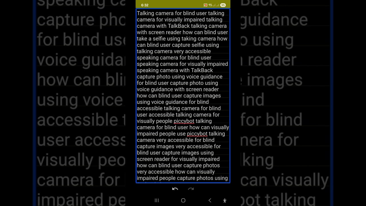accessible AI talking camera for blind user capture photos using voice guidance AI speaking camera 