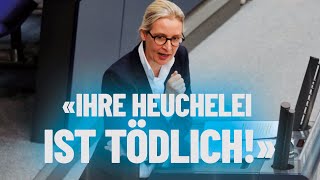 "Your hypocrisy is deadly!" - Alice Weidel - AfD