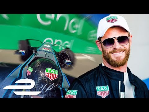 Chris Hemsworth Loses It In A Formula E Car!