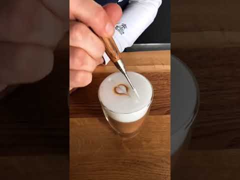 An easy way to make a beautify your latte macchiato