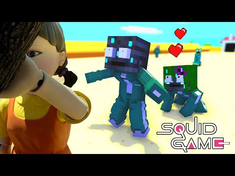 SQUID GAME RED LIGHT GREEN LIGHT CHALLENGE - Minecraft Animation