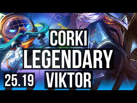 CORKI vs VIKTOR (MID) | 15/1/5, 8 solo kills, Legendary | KR Master | 25.19