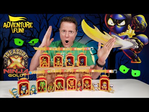 16 Treasure X Ninja Gold “Hunters”, Ninja Warriors! Series 6 Unboxing Adventure Fun Toy Review!