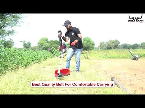 Balwaan BX-35 Stroke Side Pack Crop Cutter with Chainsaw Attachment Fuel  Grass Trimmer