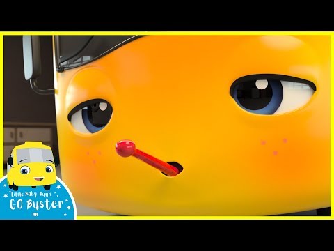 Buster's Sick Song | Go Buster | Baby Cartoons | Kids Videos | ABCs and 123s