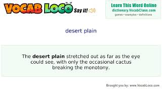 Video thumbnail for desert plain