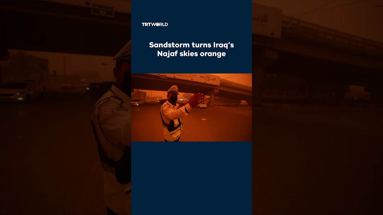 Video | Sandstorm sweeps across Iraq’s Najaf, disrupting traffic across the city