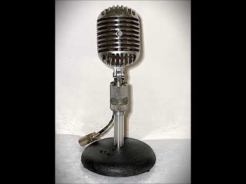 Vintage 1940's SHURE 556A Fatboy Dynamic Microphone, orig element w/cable, stand image 10