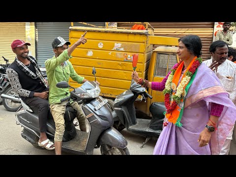 BJP Madhavi Latha Election Compaign at Raheem Pura || Kompella Madhavi Latha Padayatra At Old City