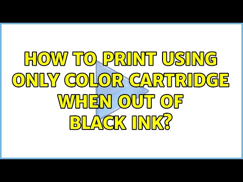 YouTube video about: How to print without black ink epson?