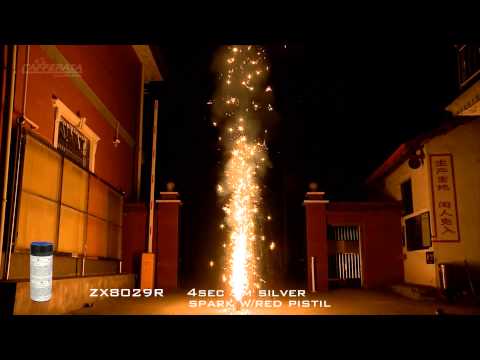 Showtime PSE - ZX8029R - 4sec 5m silver spark w/red pistil