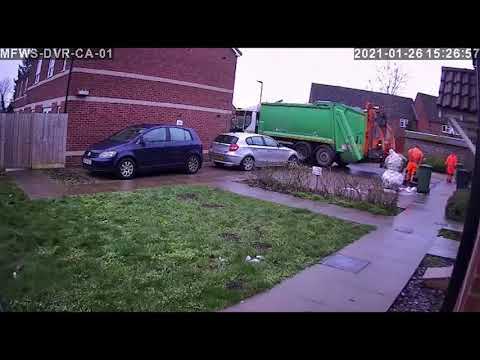 Binman destroys snowman