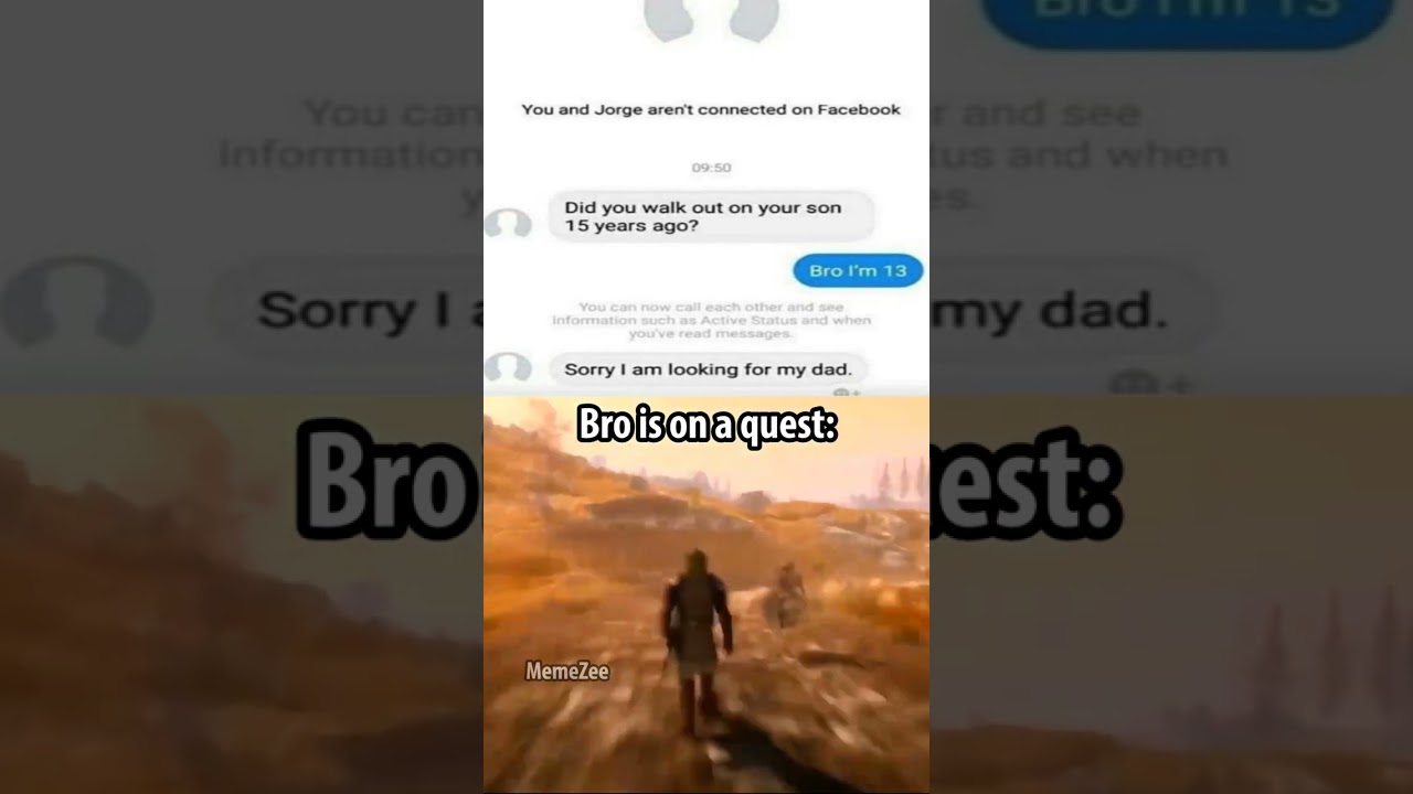 bro is on a quest