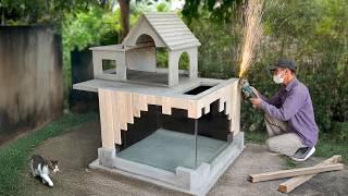 Challenge to build cat house and aquarium combo from woods