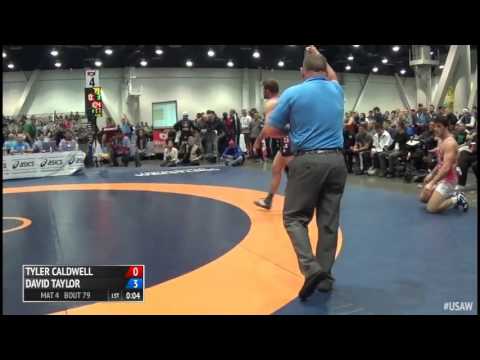 86 Round of 16 - Tyler Caldwell (Sunkist Kids WC) vs. David Taylor (Nittany Lion WC)