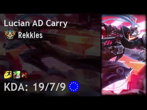 Lucian AD Carry vs Ezreal - Rekkles - EUW Challenger Patch 6.18