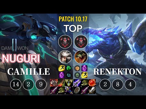 DWG Nuguri Camille vs Renekton Top - KR Patch 10.17