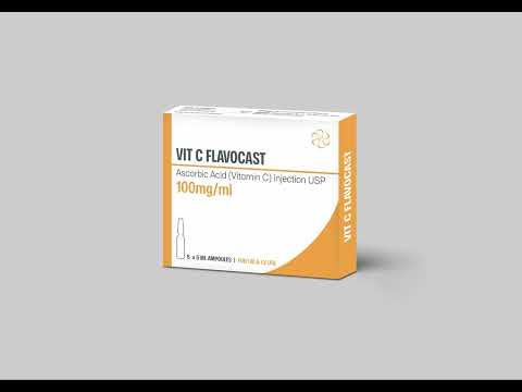 100mg/ml, ascorbic acid injection, 500 mg, 5 ml