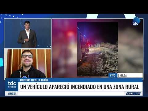 VILLA ELOÍSA | UN VEHÍCULO APARECIÓ INCENDIADO EN UNA ZONA RUTAL