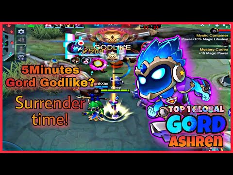 Surrender in 6Mins ! | Gord Gameplay | Top 1 Global Gord | Mobile Legends