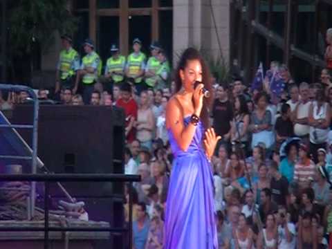 Tiaan Williams singing Crazy in Love live at the Australia Day Spectacular, Darling Harbour 2010