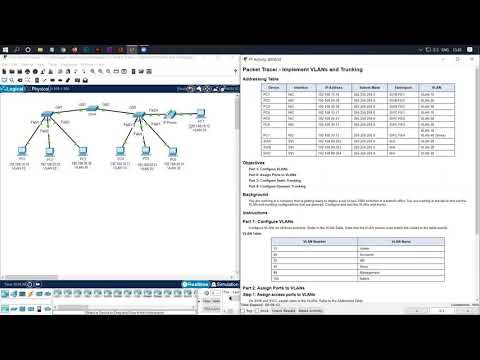 3.6.1 Packet Tracer - Implement VLANs and Trunking || Bahasa Indonesia Remake 100% Complete