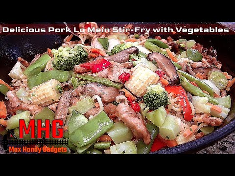 Delicious Pork Lo Mein Stir-Fry with Vegetables