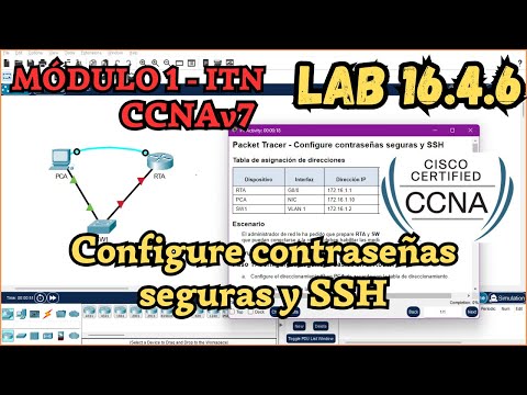 16.4.6 Packet tracer - Configure contraseñas seguras y SSH (Resolución)