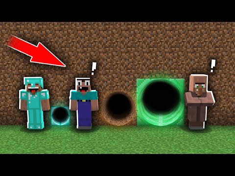 Minecraft NOOB vs PRO: CAN THE NOOB CHOOSE RIGHT SECRET BIGGEST OR MEDIUM OR SMALLEST HOLE TO WIN?