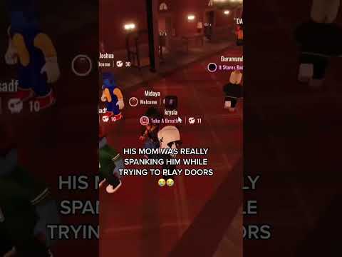 His Mom Was Really Spanking Him While Trying To Play Doors TikTok ( by abluvious)