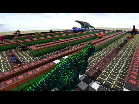 CARCHARODONTOSAURUS DEATHRUN vs ALL ARK LAND CREATURES