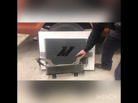 99-07 Ford super duty F- 250 Mishimoto transmission oil cooler install