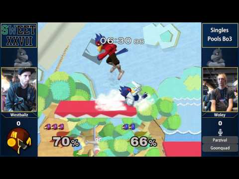 SWEET 27 - G2.Westballz (Falco) vs Woley (Blue) - SSBM Pools