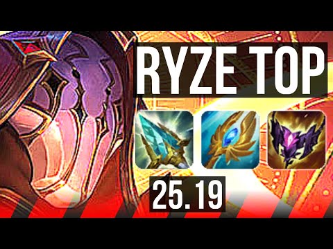 RYZE vs GANGPLANK (TOP) | 6k comeback, 8/2/4 | KR Challenger | 25.19