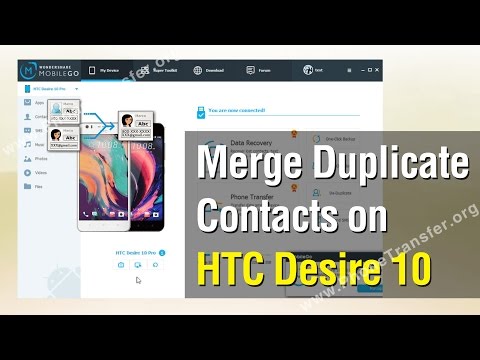 How to Merge Duplicate Contacts on HTC Desire 10 Pro LifeStyle