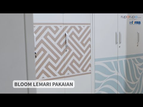 Gambar Informa Bloom Lemari Pakaian 2 Pintu - Putih/Biru