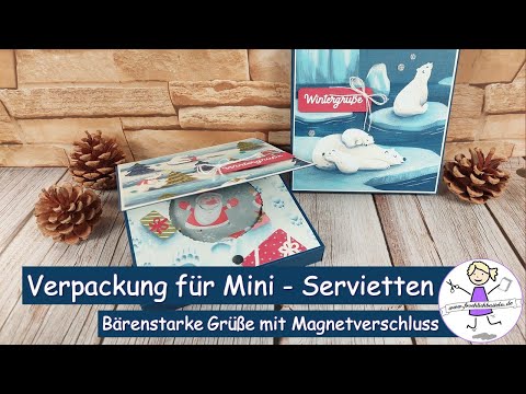 Mini-Servietten - Verpackung mit Magnetverschluss | Zaubärhafte Tage |Stampin' Up! |fröhlich basteln